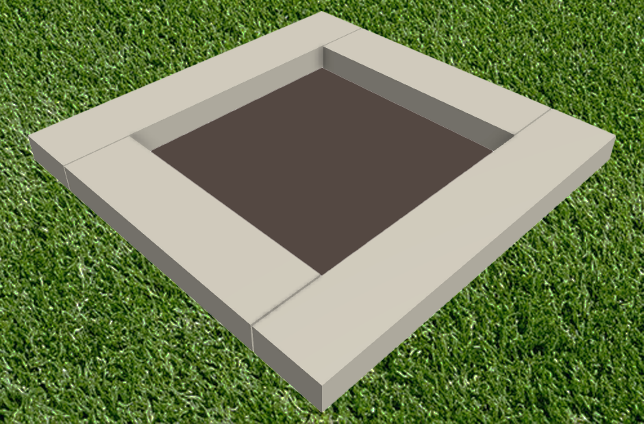 Nur Umrandung liegend