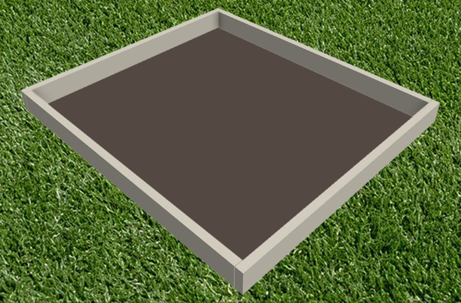 Nur Umrandung stehend