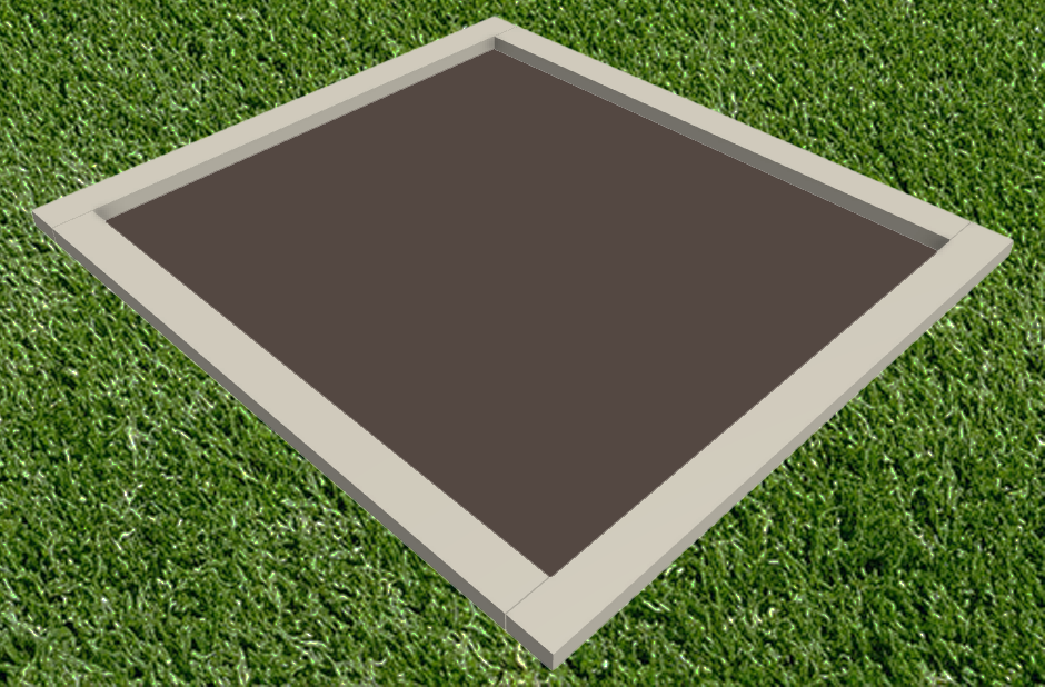 Nur Umrandung liegend